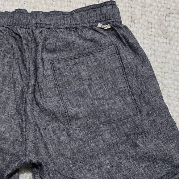 Woolrich Drawstring Shorts Linen Blend Navy Blue Heather Size Small - Picture 4 of 9